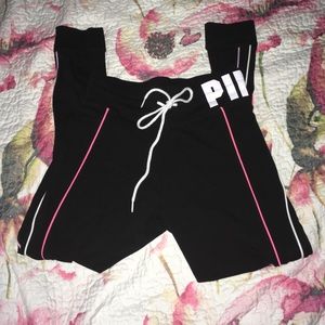 Victoria Secret Pink campus leggings pink stripe